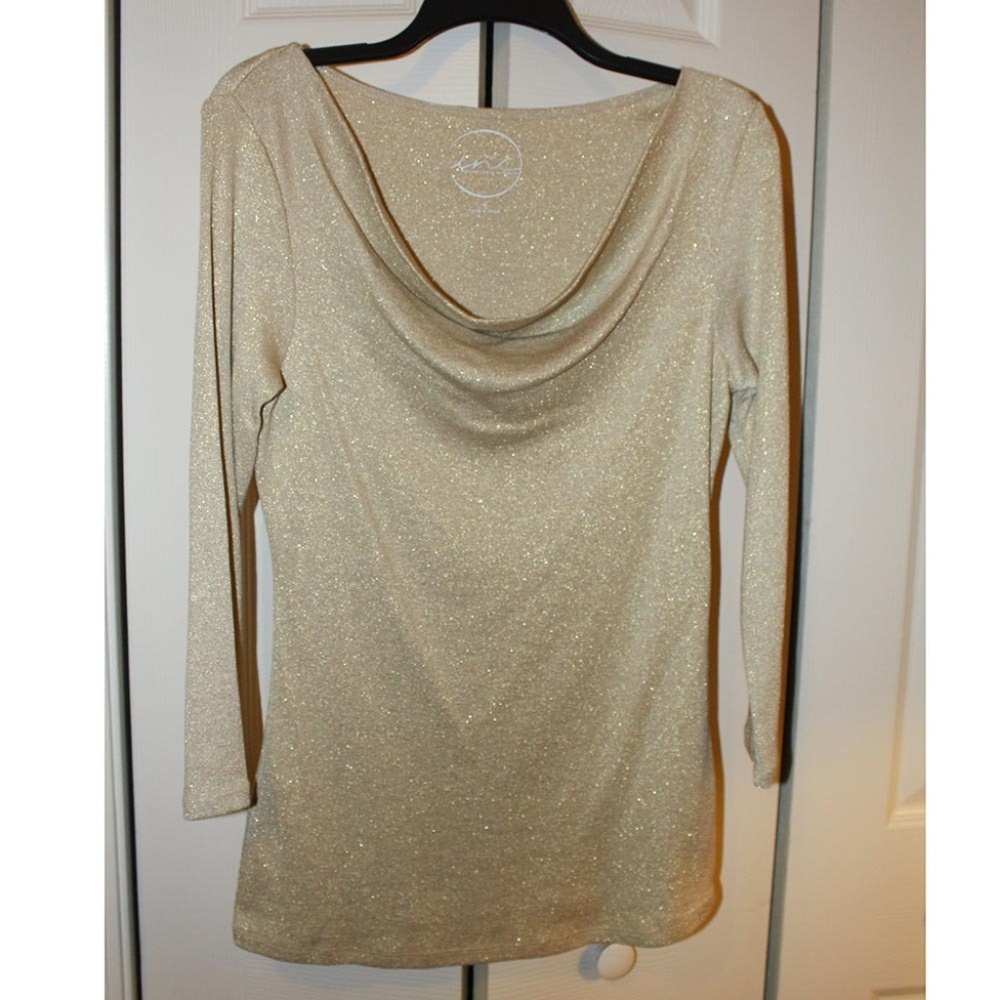 NWOT INC Champagne  Shimmer Top